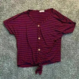 Olivia Rae Cropped Shirt - Size S